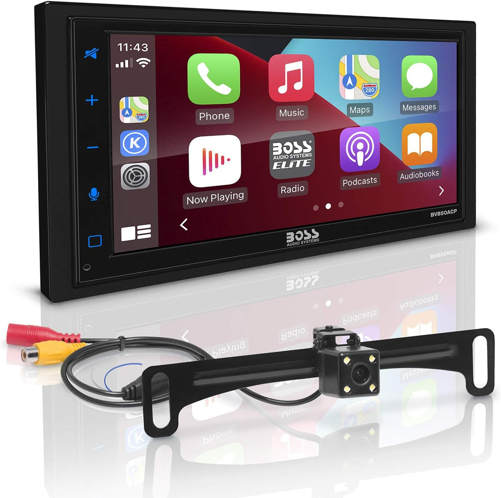 CRBV850ACP RB Boss 6.75 Carplay Mechless w Cam Kit Refurbished