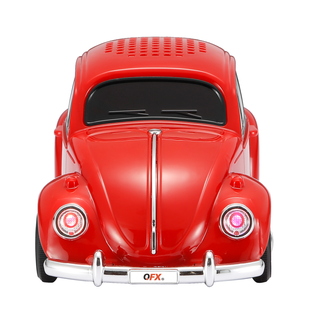BT-1960 RED QFX Retro Beetle BT Speaker Red