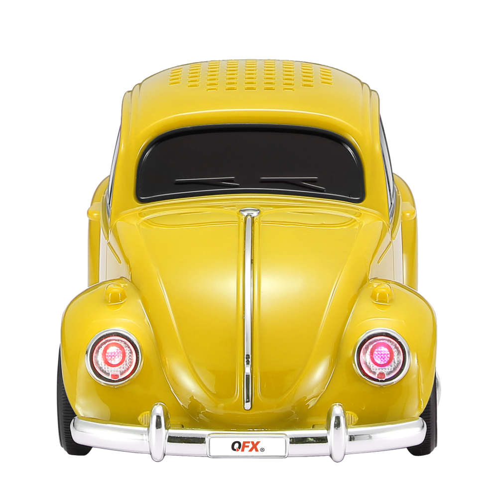 BT-1960 YELLOW QFX Retro Beetle BT Speaker Yellow