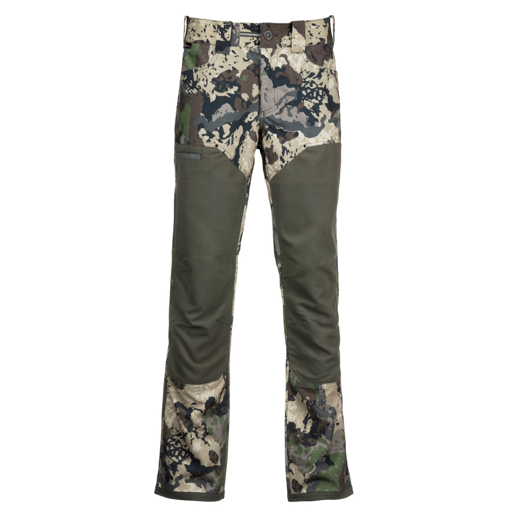 Pnuma Outdoors Brushguard Pants are rugged brush pants designed for dder hunting, upland hunting, western hunting, and more. Featuring durable fabric, reinforced knees and seat, water-resistant finish, and breathable stretch for comfort in the field, these upland pants and hunting brush guard pants are perfect for navigating thick cover and rough terrain.