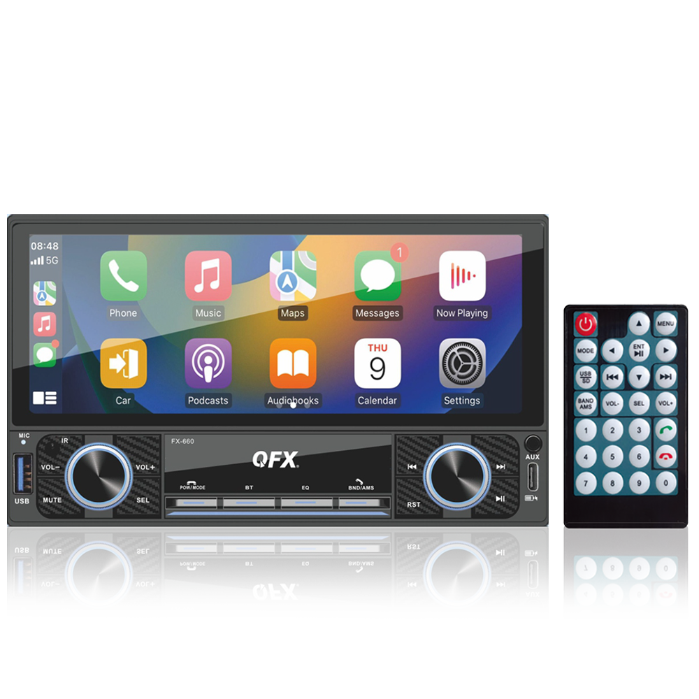 FX-660 QFX 7 inch Touchscreen BT Car Stereo
