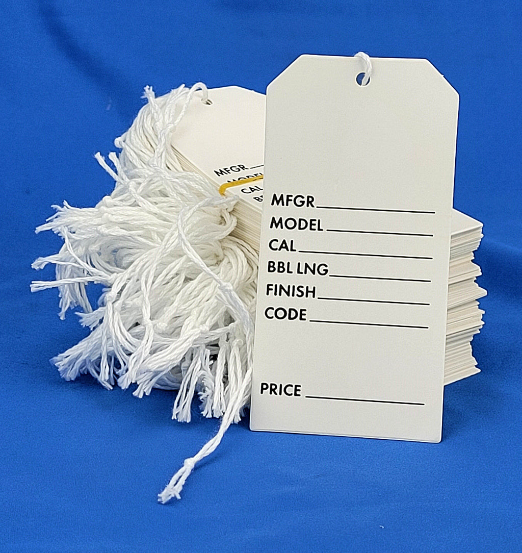 GNTAG-C Gun Tags With Hang String 500 pc per Box