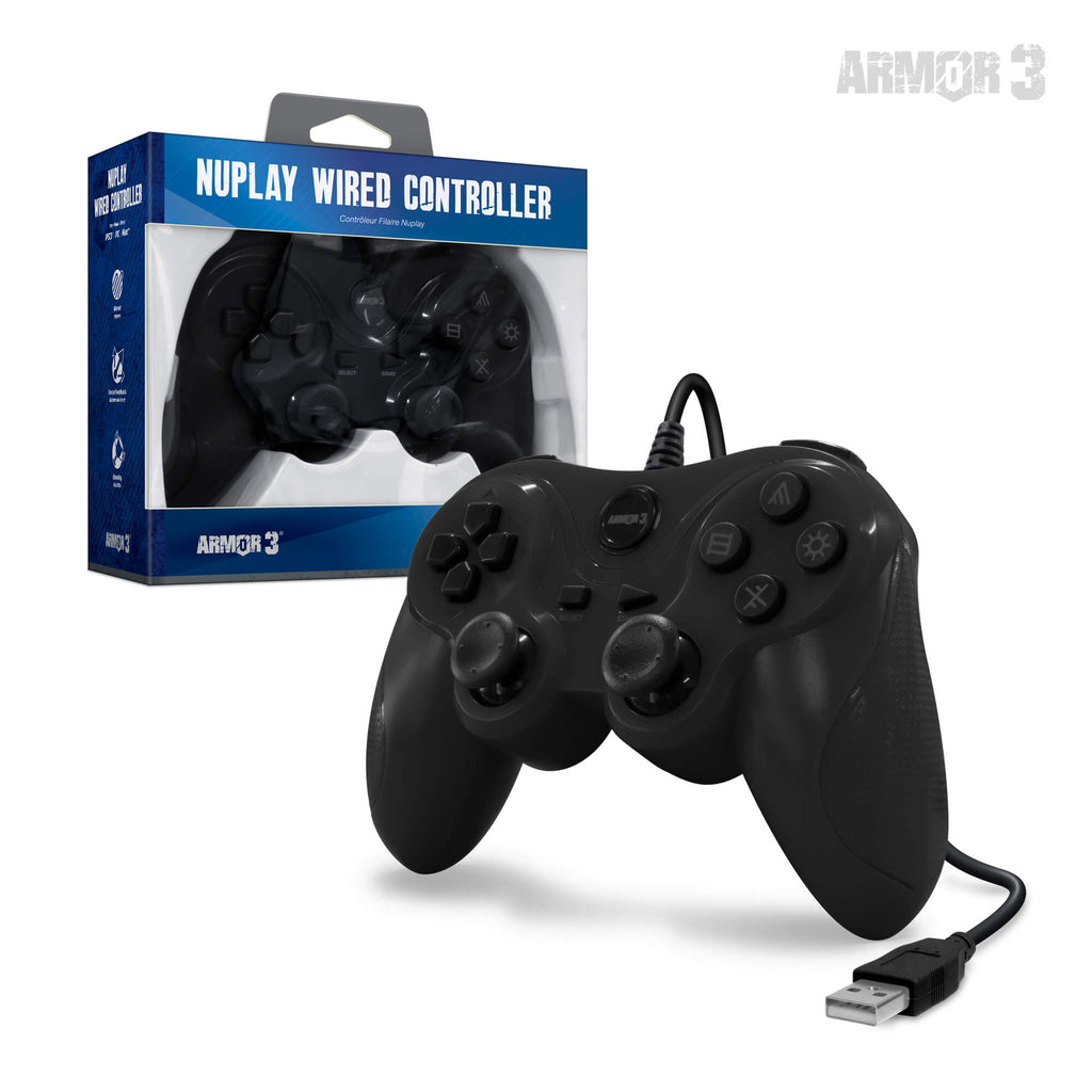 M07224-BK NuPlay Wired PS3 Controller Black