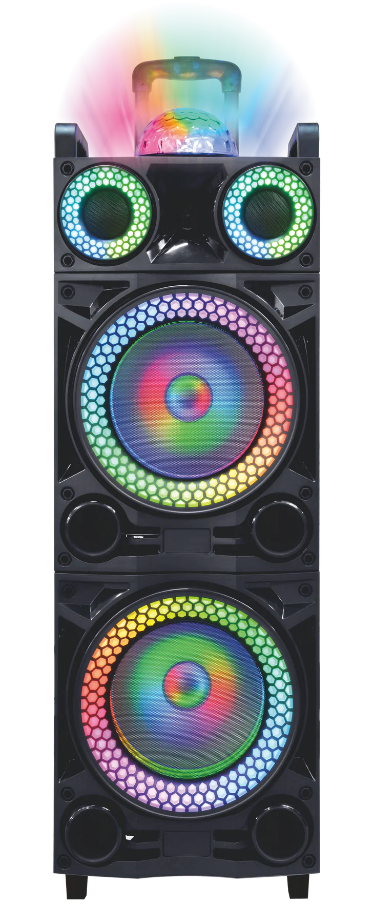 MPD10287B-BK Maxpower 10 X 2 Rechargeable Karaoke Speaker With Dancing Disco Ball In Black
