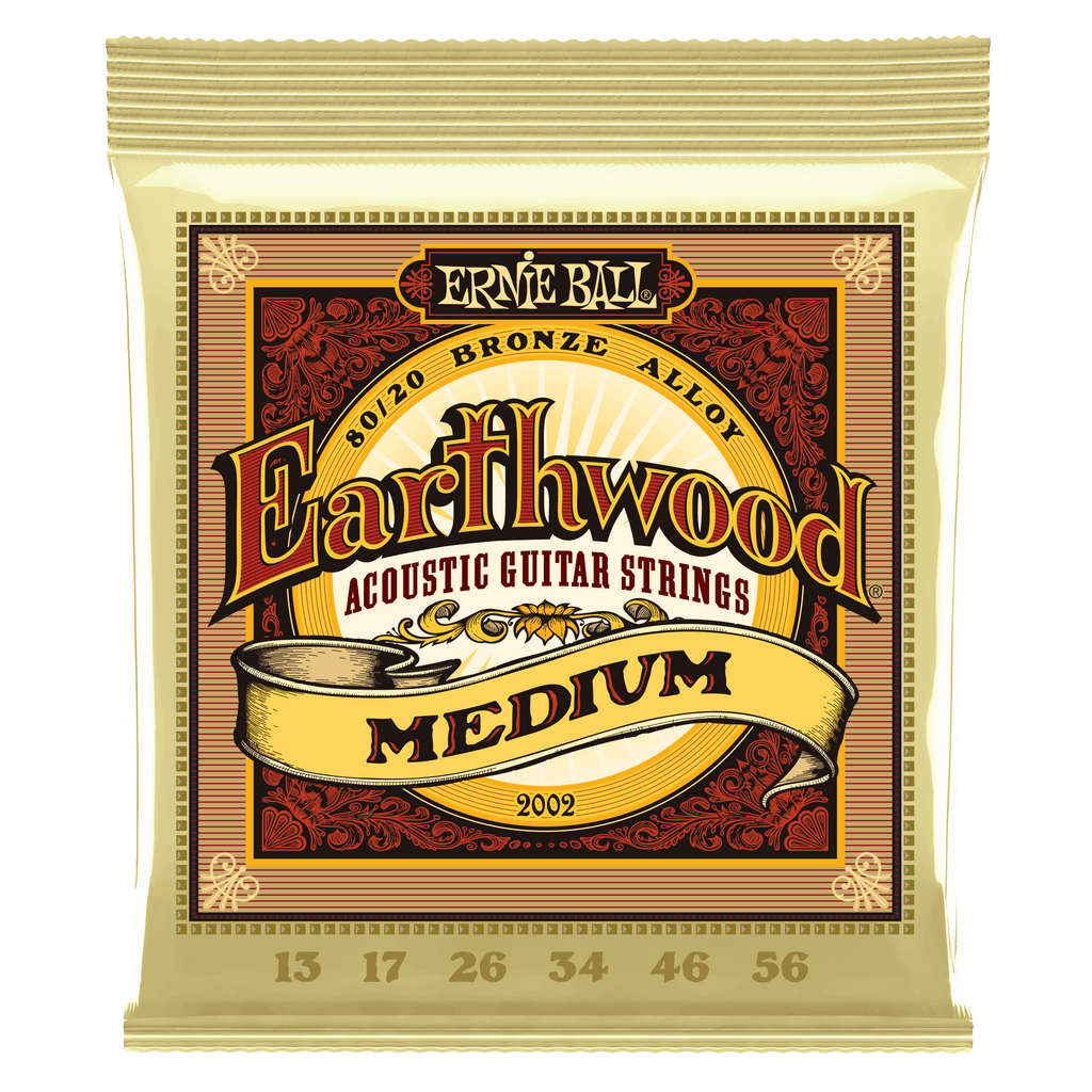 2002 Ernie Ball Earthwood 80/20 Bronze Medium Acoustic Guitar Strings 13-56