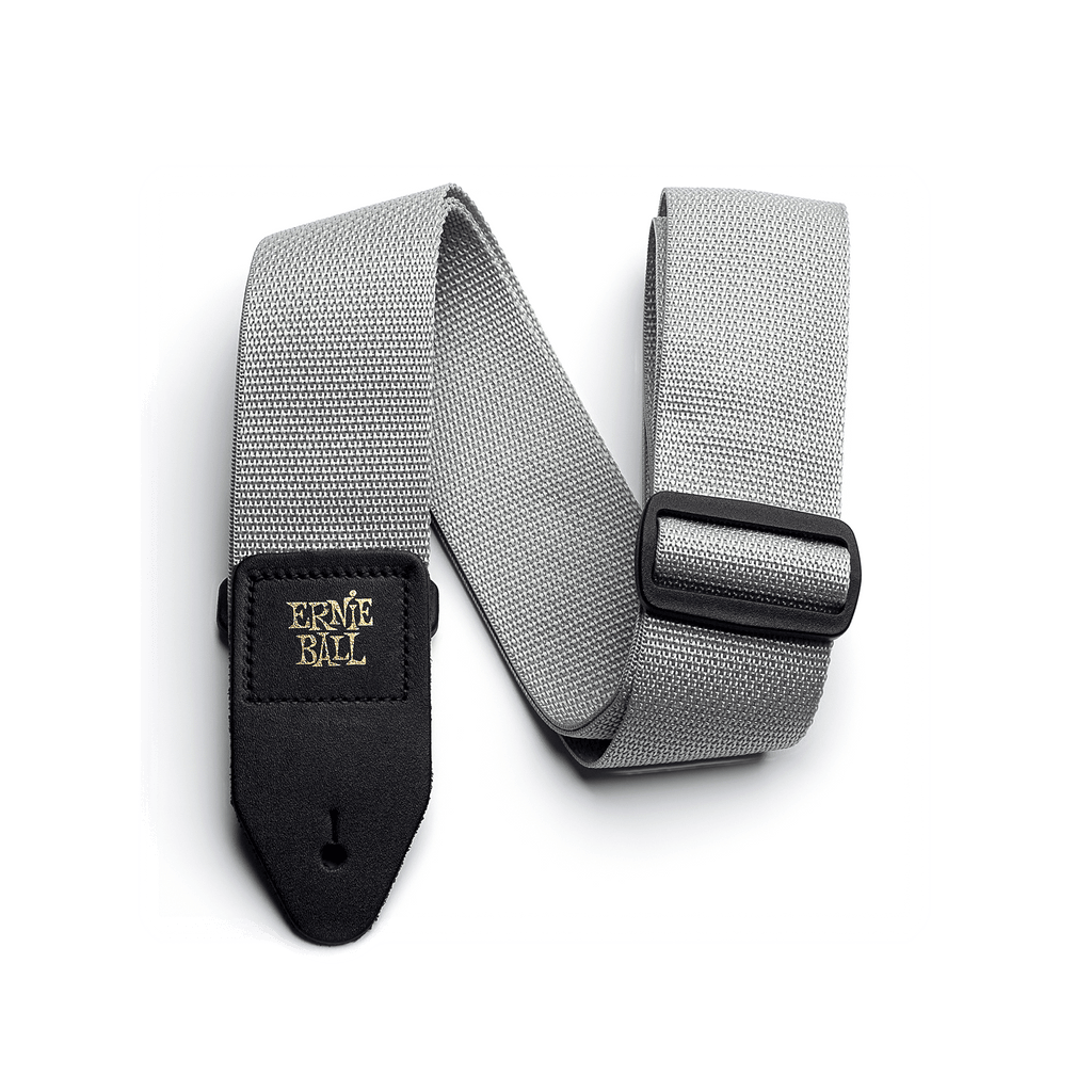 P04046 Ernie Ball Gray With Black Polypro Guitar Strap