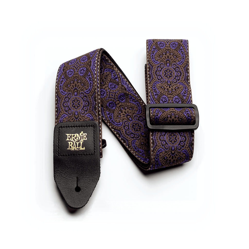 P04164 Ernie Ball Purple Paisley Classic Jacquard Guitar Strap