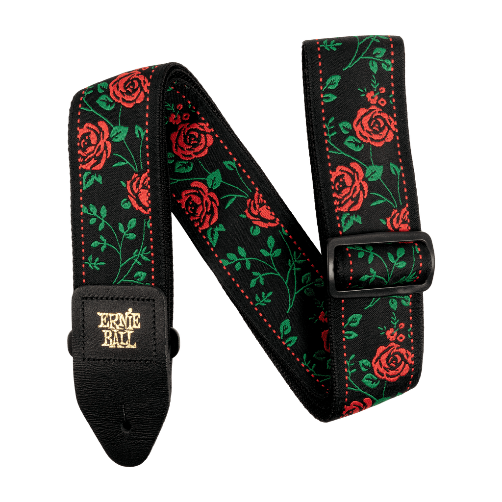 P05318 Ernie Ball Spanish Rose Classic Jacquard Guitar Strap