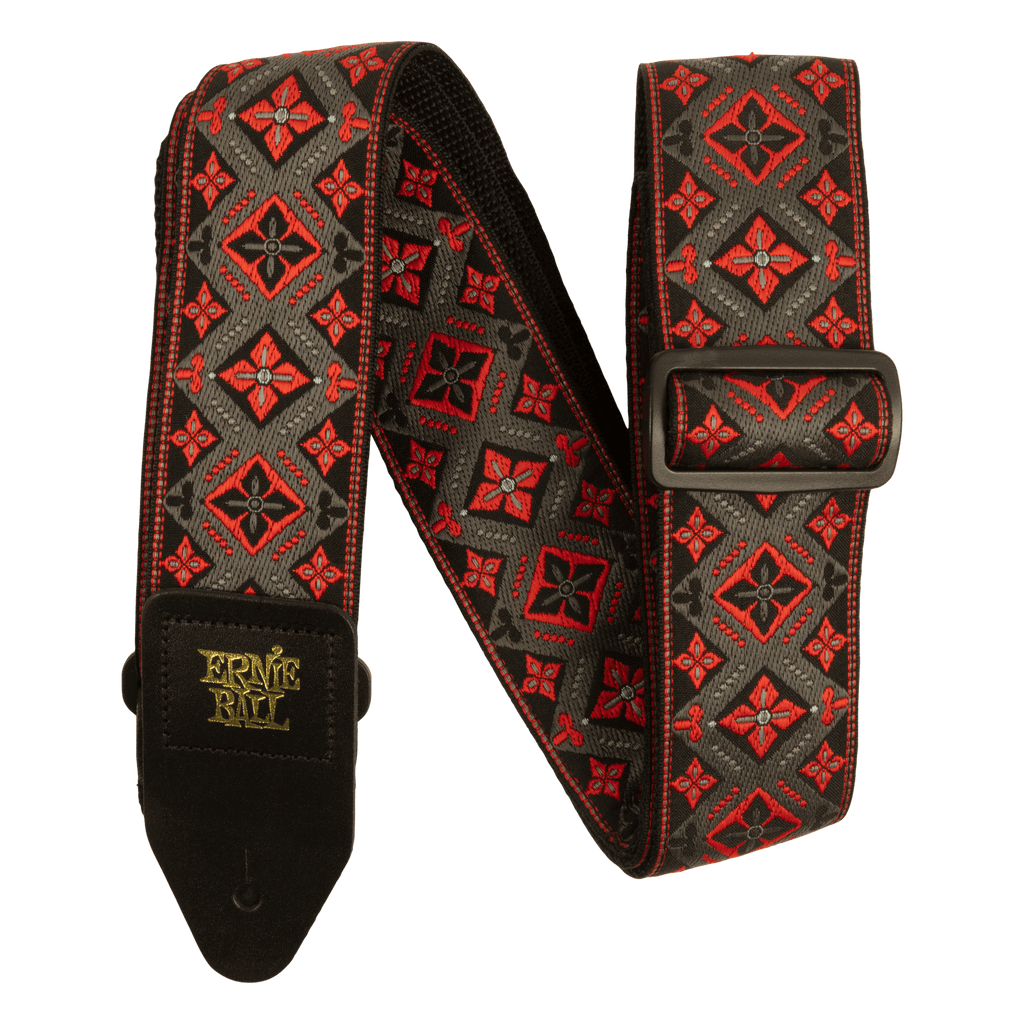 P05346 Ernie Ball Red King Classic Jacquard Guitar Strap