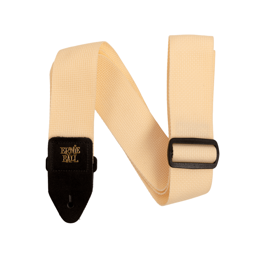 P05354 Ernie Ball Polypro Guitar Strap - Cream With Black