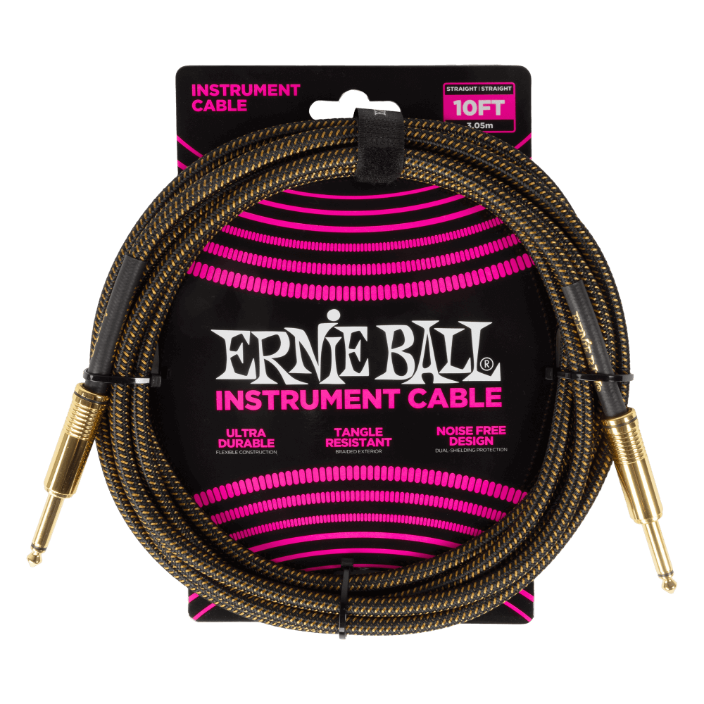 P06428 Ernie Ball 10 ft Braided Cable - PayDirt