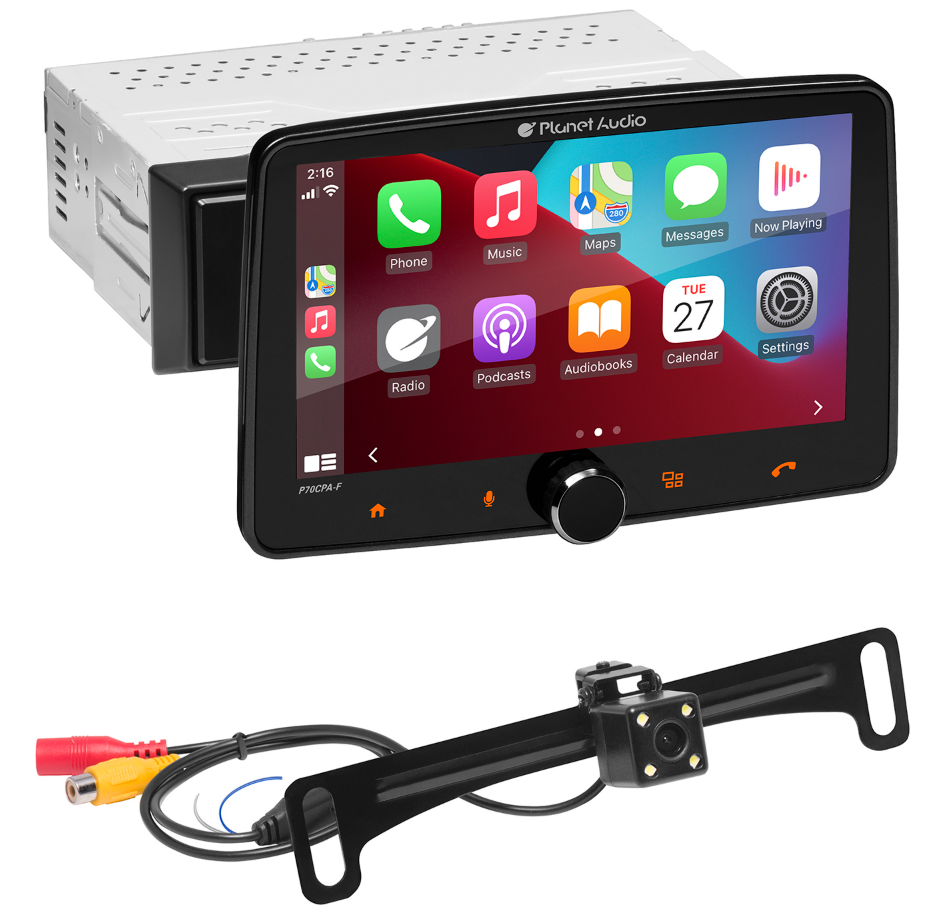 P70CPA-CF Planet Din 7in Touchscreen Carplay Cam