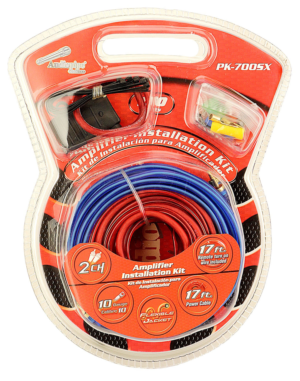PK700X Audiopipe 10 Gauge Amp Install Kit