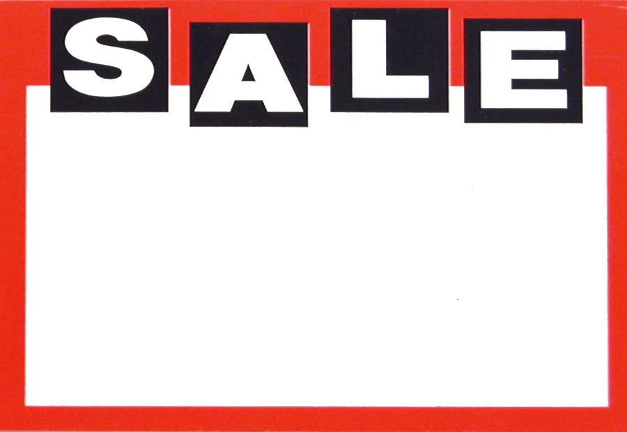TA1132 50 pcs Paper Sale Sign 2-3/4 x 1-7/8