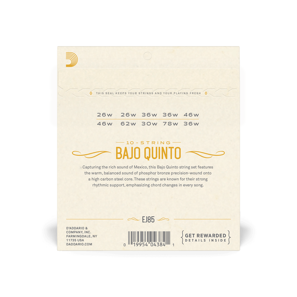 EJ85 D'addario Bajo Quinto Set Phos Bronze