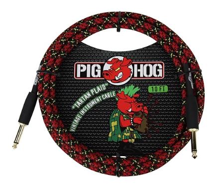 PCH10PL Pig Hog 10ft Cable Tartan Plaid