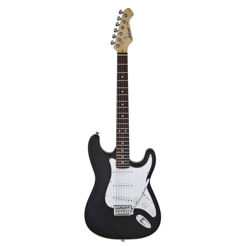 STG-003-BLK Aria Double Cutaway Electric Guitar - Black