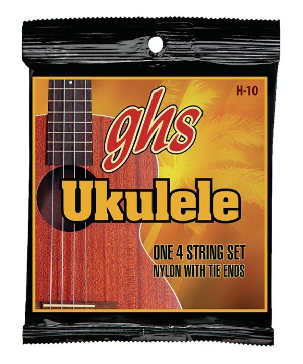 GHS H10 Black nylon hawaii Ukulele4StringSet