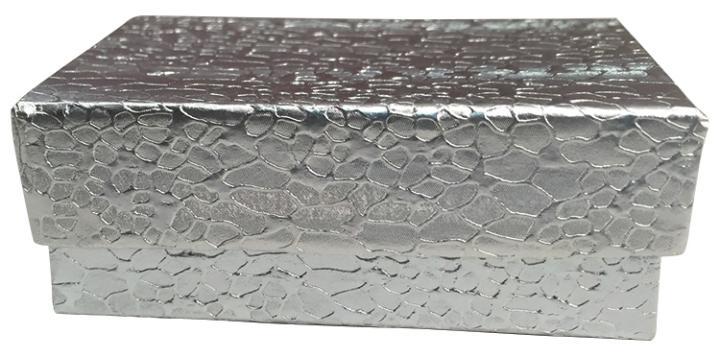 M&M 0021SI Silver Cotton Filled Box 2-1/2" X 1" X 7/8"