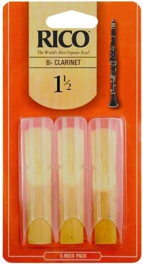 Rico Bb Clarinet Reed no. 1.5 Box of 3