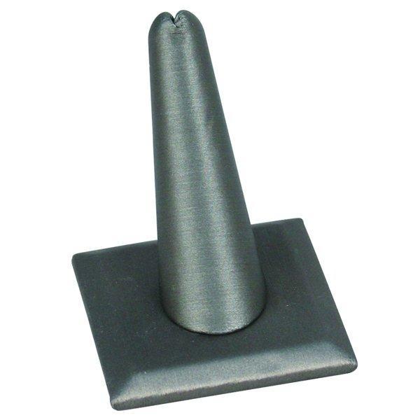 M&M 244-4R-SG Faux Leather Single Ring Display - Steel Gray
