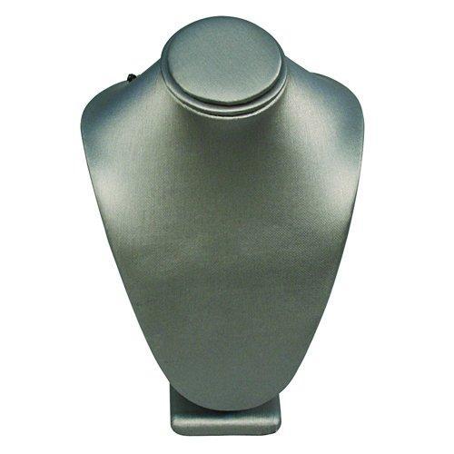 M&M ND-1893R-SG 7.5" Tall Necklace Bust Display - Steel Gray