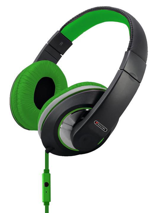 Sentry Deep Bass Headphones w/Mic Green