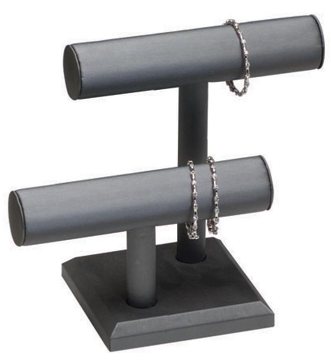 M&M BD-2181R-SG 2 Tier Bracelet Display - Steel Gray
