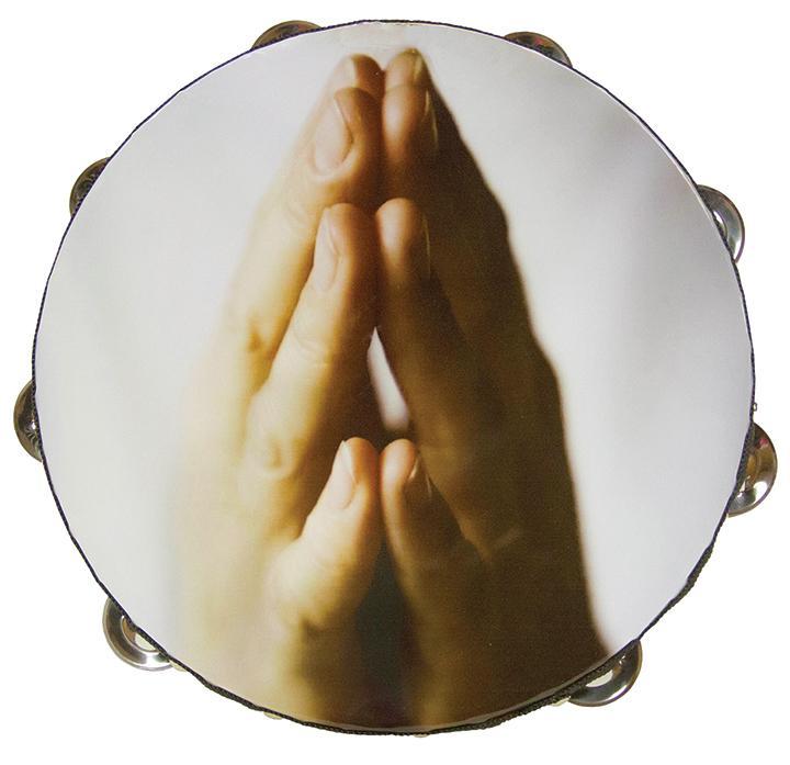 Zebra 10" Tambourine Praying Hands