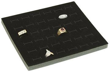 M&M DR-36BK Deluxe 36 Ring Tray Insert - Black
