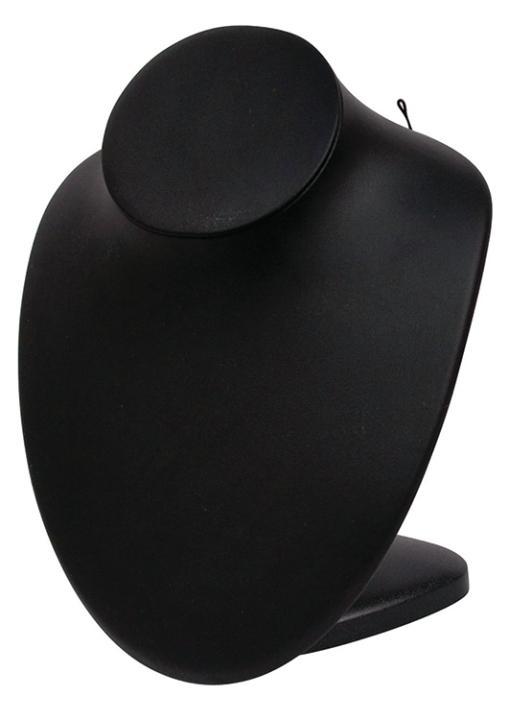 M&M ND-2890L-BK Adjustable Necklace Display Black Leather