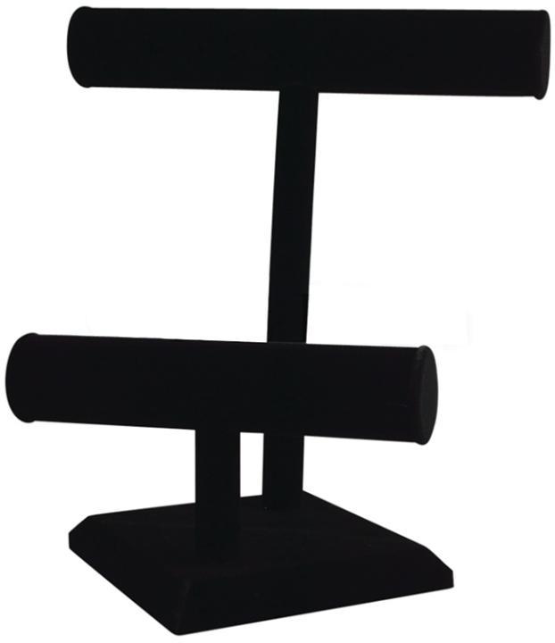 M&M 2181ABK Round Shape T-Bar Black Velvet