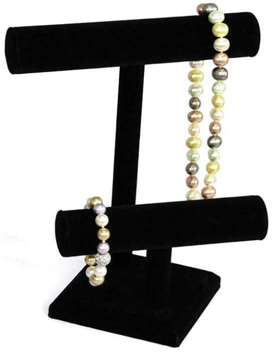 M&M 218VBK Black Velvet 2-Tier T Bar