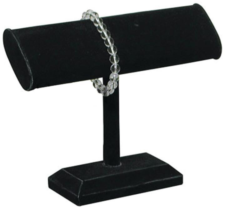 M&M 2192ABK Bracelet T Bar 6.25in Tall Black Velvet