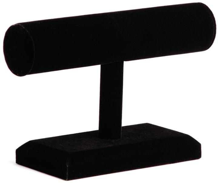 M&M 219BK Round Shape T-Bar Black Velvet