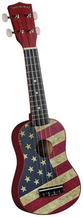 Dia-Head USA Flag Sop Uke Satin Finish