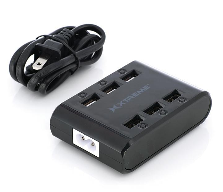 Xtreme XT-XHC80102BLK 6 Port 4.8Amp Rapid USB Power Station