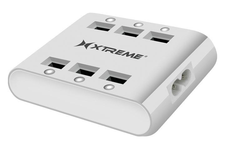 Xtreme XT-XHC80102WHT 6 Port 4.8Amp Rapid USB Power Station White