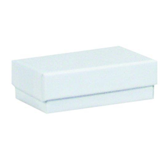 M&M EWJB21 White Cotton Filled Box 2 1/2" x 1 1/2" x 7/8"