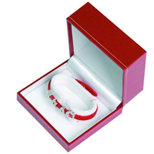 M&M LRED10B Faux Leather Watch/Bangle Box - Red