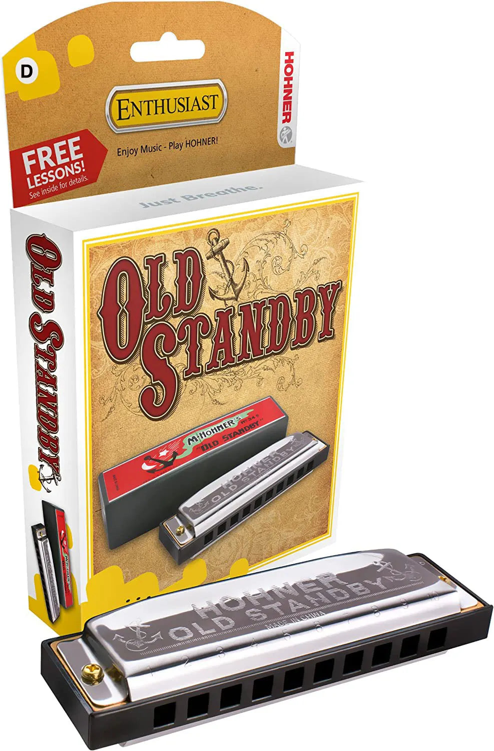 34BBXD Hohner Old Standby Harmonica In Key Of D