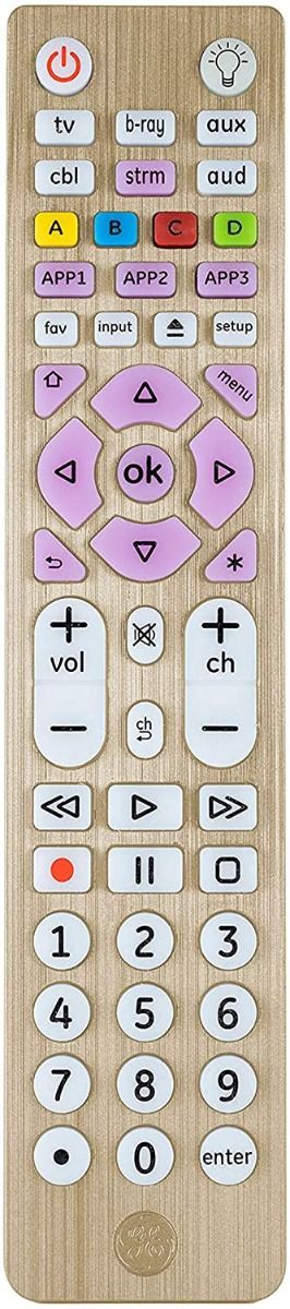 47506 GE 6 Device Remote Control Brushed Gold