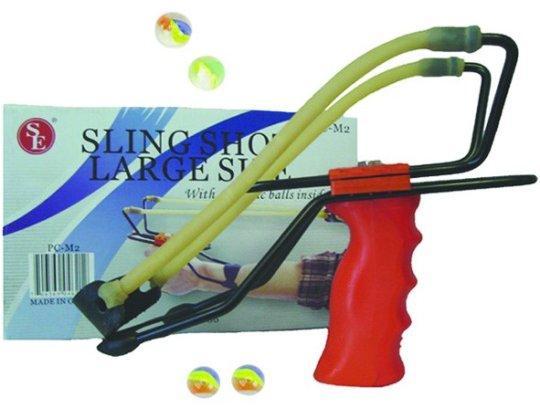 Large Size Sling Shot with 4 Plastic Balls