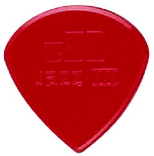 Dunlop Jazz3 Red Nylon Sharp Tip 6 Pack