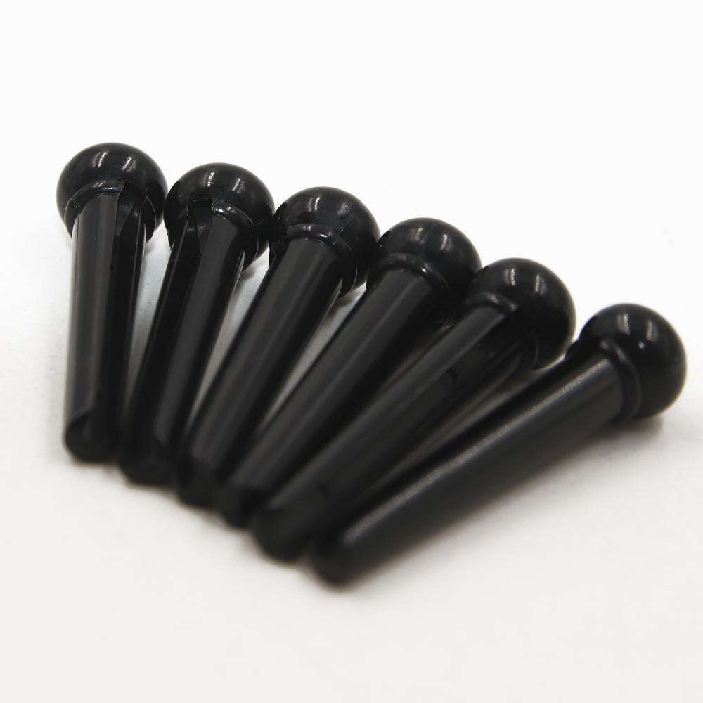 A021BK-S Fat Boy 6 Piece Bridge Pins Shell Dot - Black