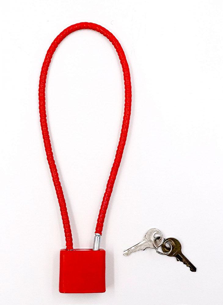 15 inch Cable Gun Lock - Firearm Handgun or Rifle - Red