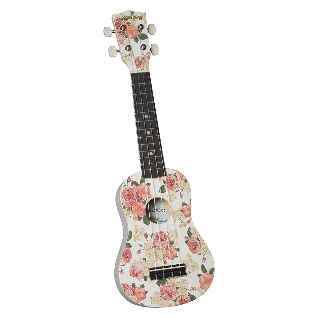 DU-134 DIa-Head Soprano Floral Design Ukulele