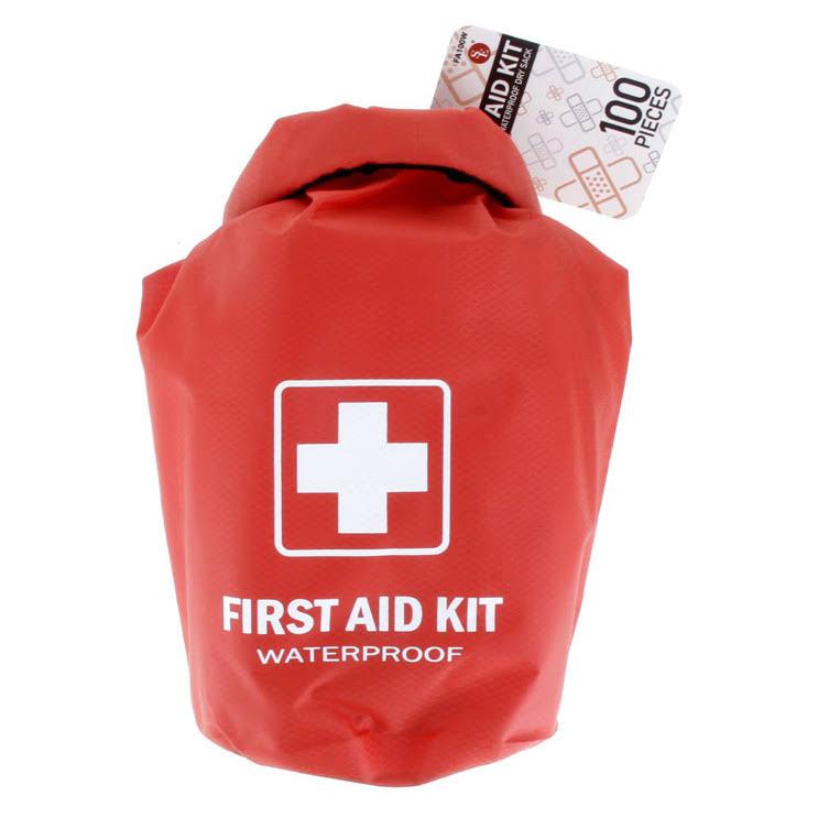 FA100-EA 100 Piece First Aid Kit in Red Dry Sack