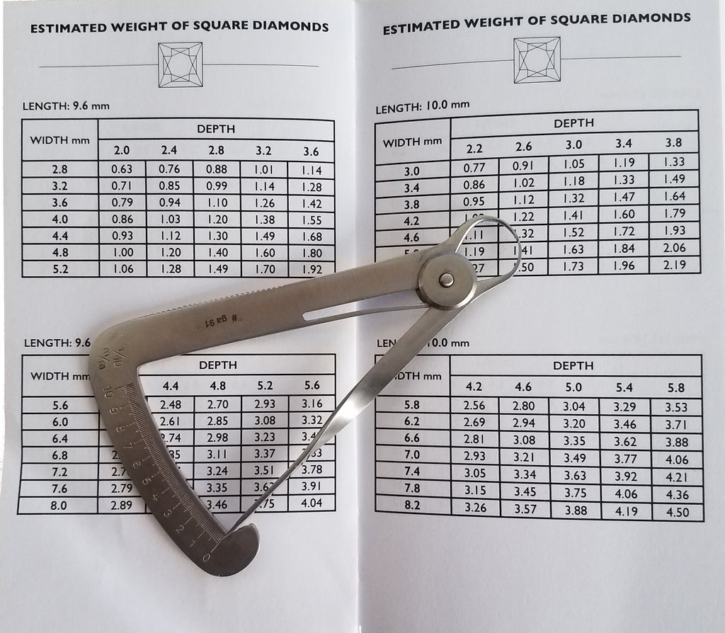 GA240 Diamond Weight Calculator With Gauge & Estimator Tables