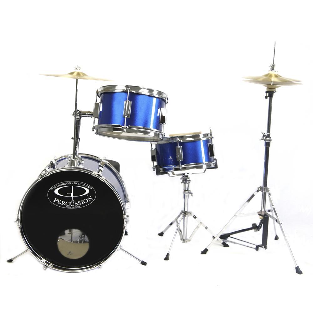 GP50BL GP Percussion  3 Piece Junior Drum Set (Blue)